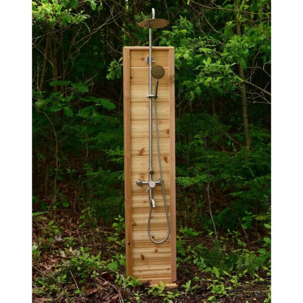 Rinse Tower Rustic Cedar Outdoor Shower - Image 3
