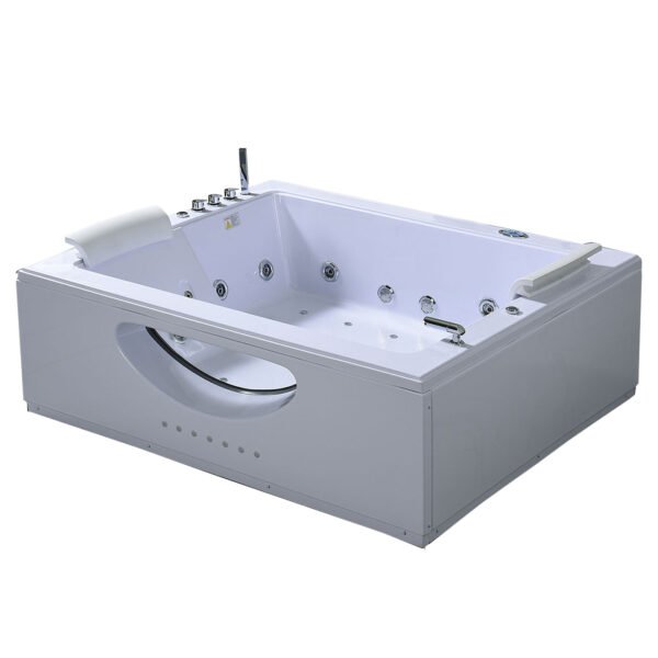 Whirlpool Bathtub white 70″ X 56.8″ hot tub double pump – Bali