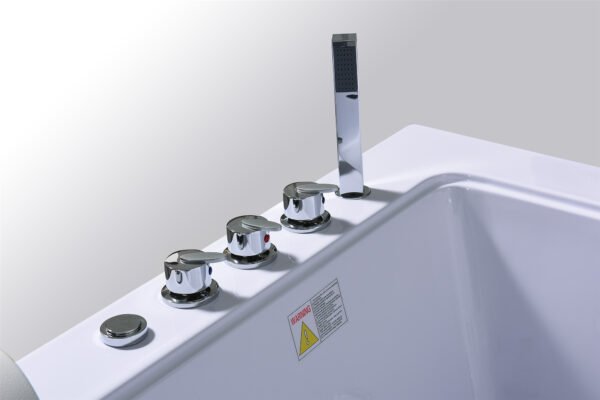 Whirlpool Bathtub white 70″ X 56.8″ hot tub double pump – Bali - Image 9