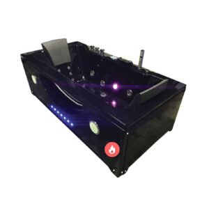 Whirlpool tub black 70.8″ X 35.8″ hot tub double pump and Heater – Hypnotic