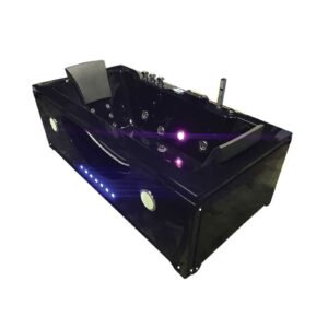 Whirlpool Bathtub 70.8″ X 35.8″ black hot tub double pump – Hypnotic