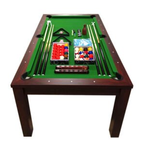 Pool Table 7′ Feet green and Dining Table – Missisipi
