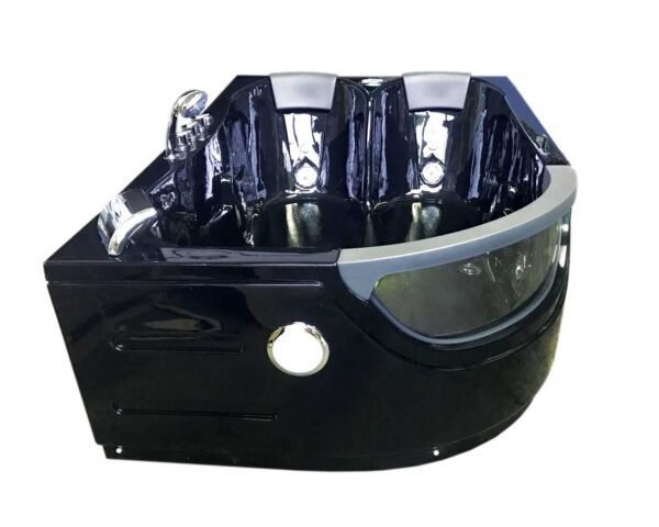 Whirlpool Bathtub black 71.6″ X 48″ hot tub double pump – Orion - Image 3