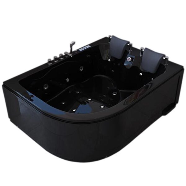 Whirlpool bathtub black 70.8″ x 47.2″ hot tub with Heater – Pompei