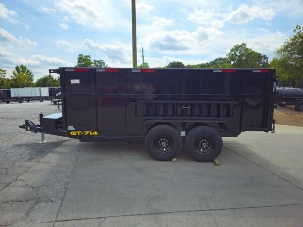 7x14 Hydraulic Dump Trailer with 4ft Sides (2) 7K Axles - Image 4