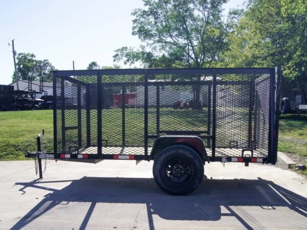 5x10 Straight Deck Utility Trailer 4ft Mesh Sides 3500lb Axle - Image 2